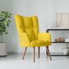 Vidaxl Armchair, Mustard Yellow, Upholstered In Velvet