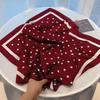 Polka Dot Silk Scarf: Versatile Spring/Autumn Accessory & Hairband for Women