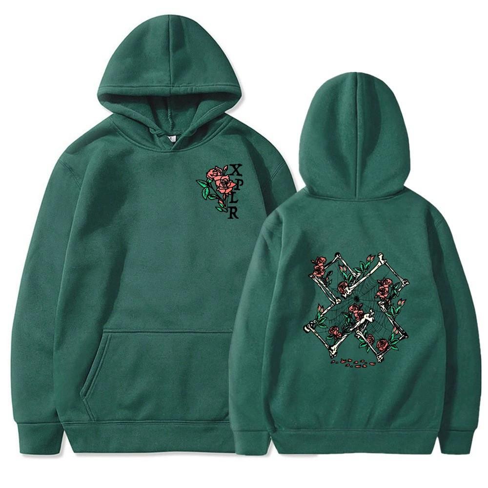2025 Neu Bedruckt Ado Grenzüberschreitender Außenhandel Herbst/Winter Europäischer und Amerikanischer Stil Locker Hip Hop Ins Hoodie mit Samt f