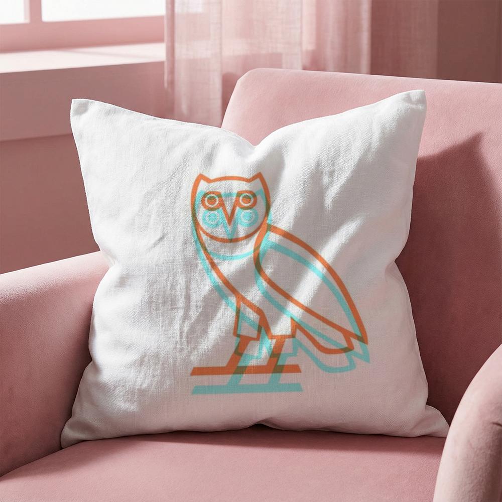 Роскошная наволочка Drake O-O-OvO O-OWLS, Универсальная наволочка для дома и автомобиля - Двусторонняя, Мягкая и прочная для ежедневного использования 30cmx30cm