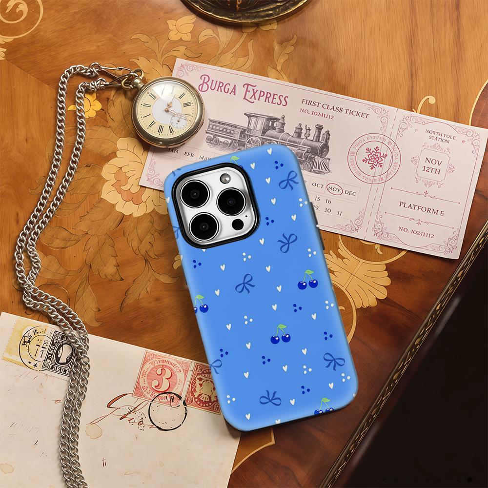 Cherry RibbonFor Magnetic Phone Case for IPhone 17 16 15 14 13 Pro Max Plus Single Double-layer Tough Case