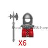 Medieval Castle Soldier Action Figures Building Block Empire Templars Lancer Warrior Militia Helmet Shield Sword Bow Toy Gifts