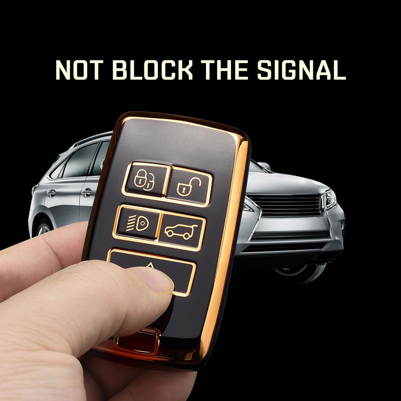 Moda TPU Araba Uzaktan Anahtar Kılıfı Kabuk Fob Land Rover Range Rover Evoque Discovery Spor Velar Jaguar XE E-PACE XF için