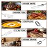 24Stainless steel cutlery set - Mirror-polished fork  knife  and spoon set  Suitable for home use  Hotel Weddings and banquets Dishwasher