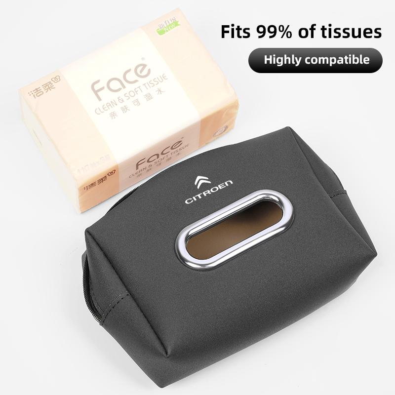 Car Seat Back Tissue Box Auto Leather Tissue Holder For Citroen C8 DS3 C6 C3 Vts C4 Saxo C4L C5 C2 C1 Xsara C3-XR Picasso SEGA Amk123