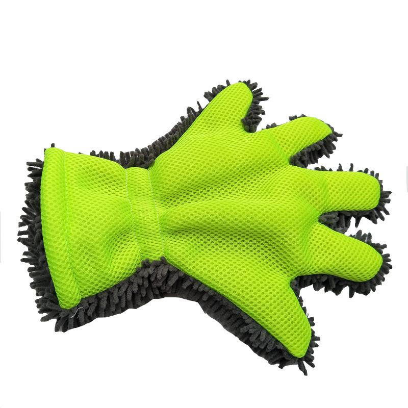 Chenille Car Wash Gloves Microfiber Wipe Car Sponge Scratch Free Car Wash Cleaning Coral Velvet Double-Sided Car Cleaning Tool