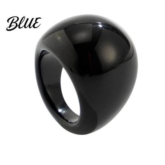 Retro Ring Jelly Texture Finger Ring Transparent Resin Round Layered