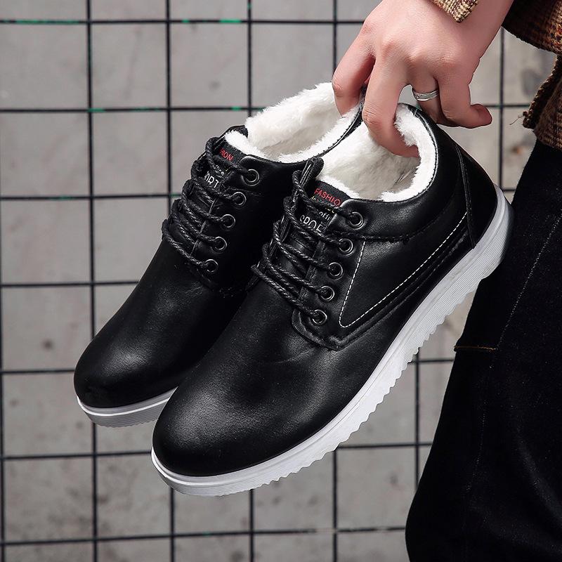 Zapatos de cuero para hombre Invierno Plus Velvet Cálido Casual Zapatos de cuero  Zapatos de nieve comprar a buen precio — entrega gratuita, reseñas reales  con fotos — Joom