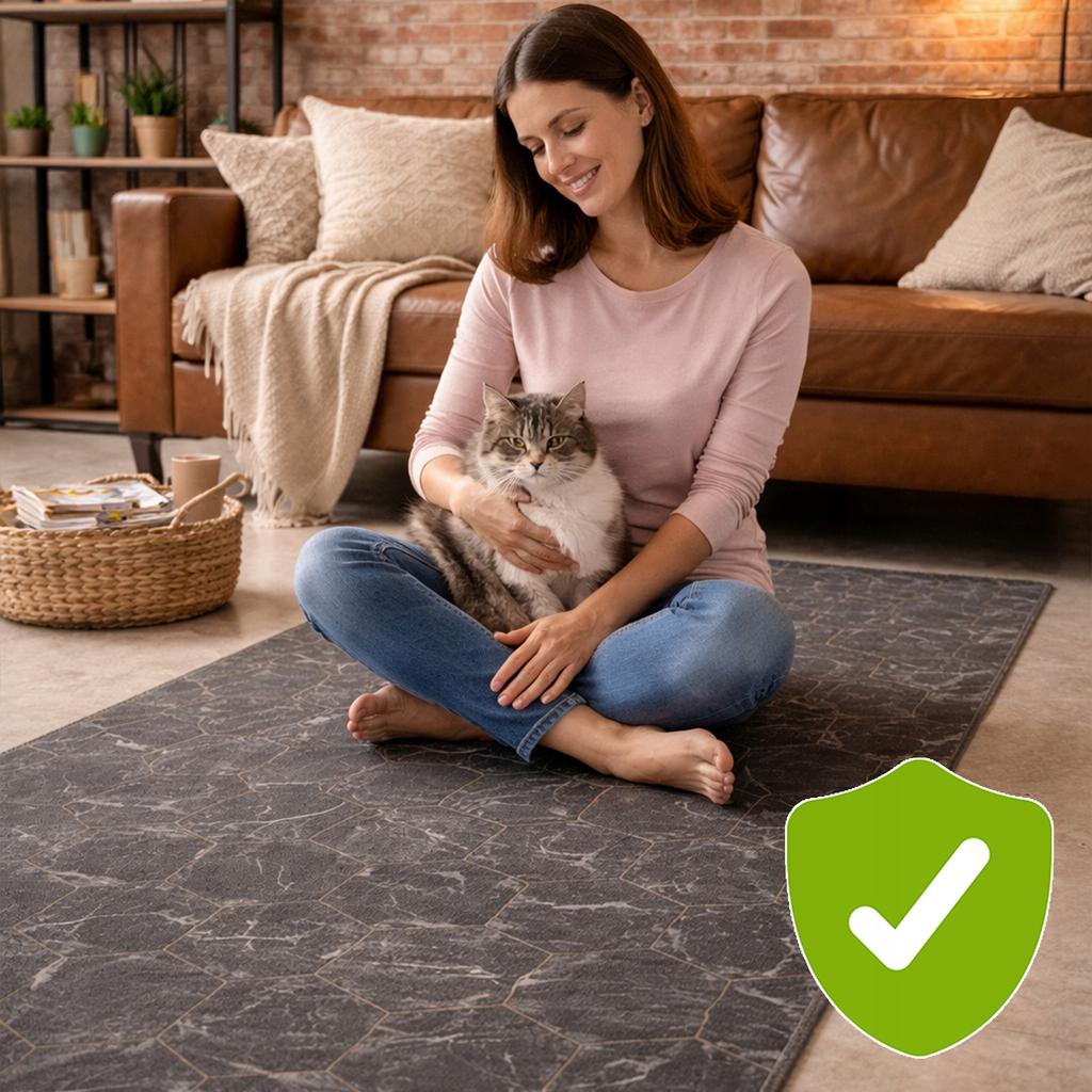 [5] Carpet for Home Kitchen PVC Kitchen Runner 80x220cm Allvo D7621