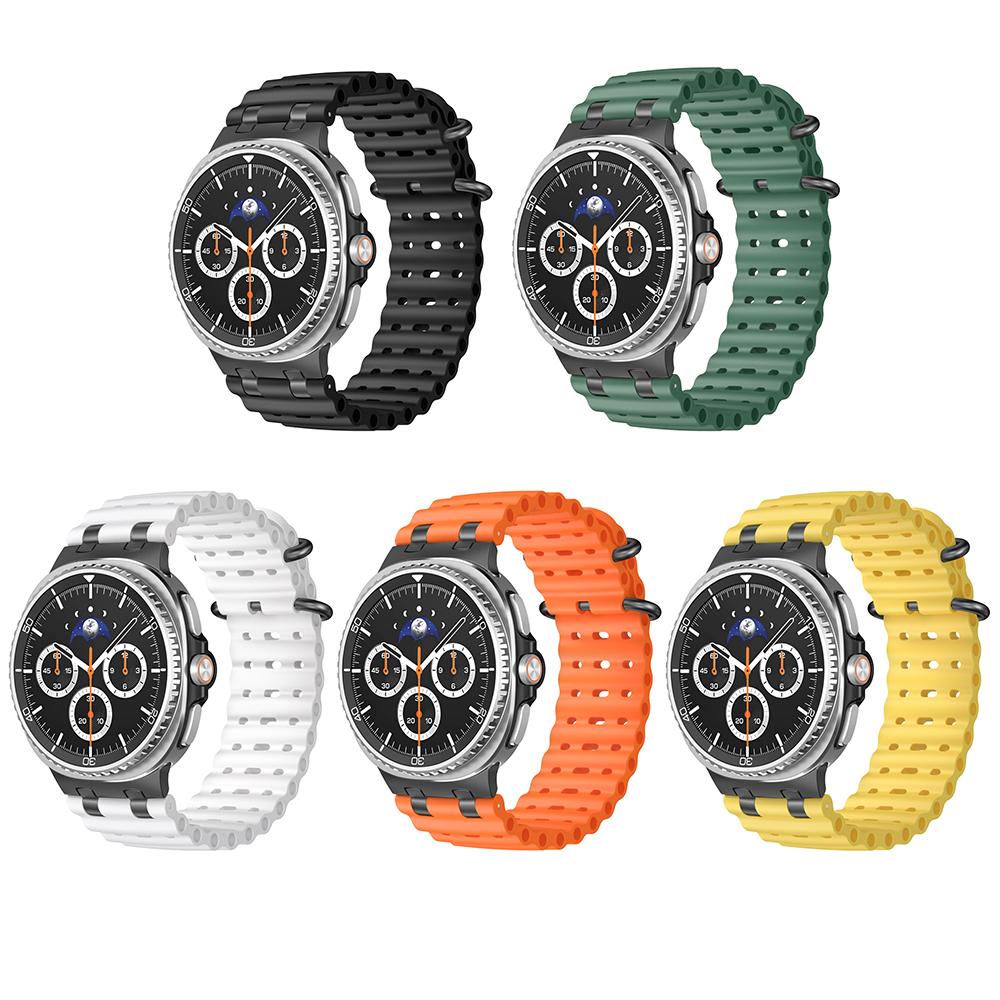 Ocean Silicone Band for Samsung Galaxy Watch 8 Classic 46mm Correa Breathable Sport Strap for Samsung Galaxy Watch 8 44mm 40mm