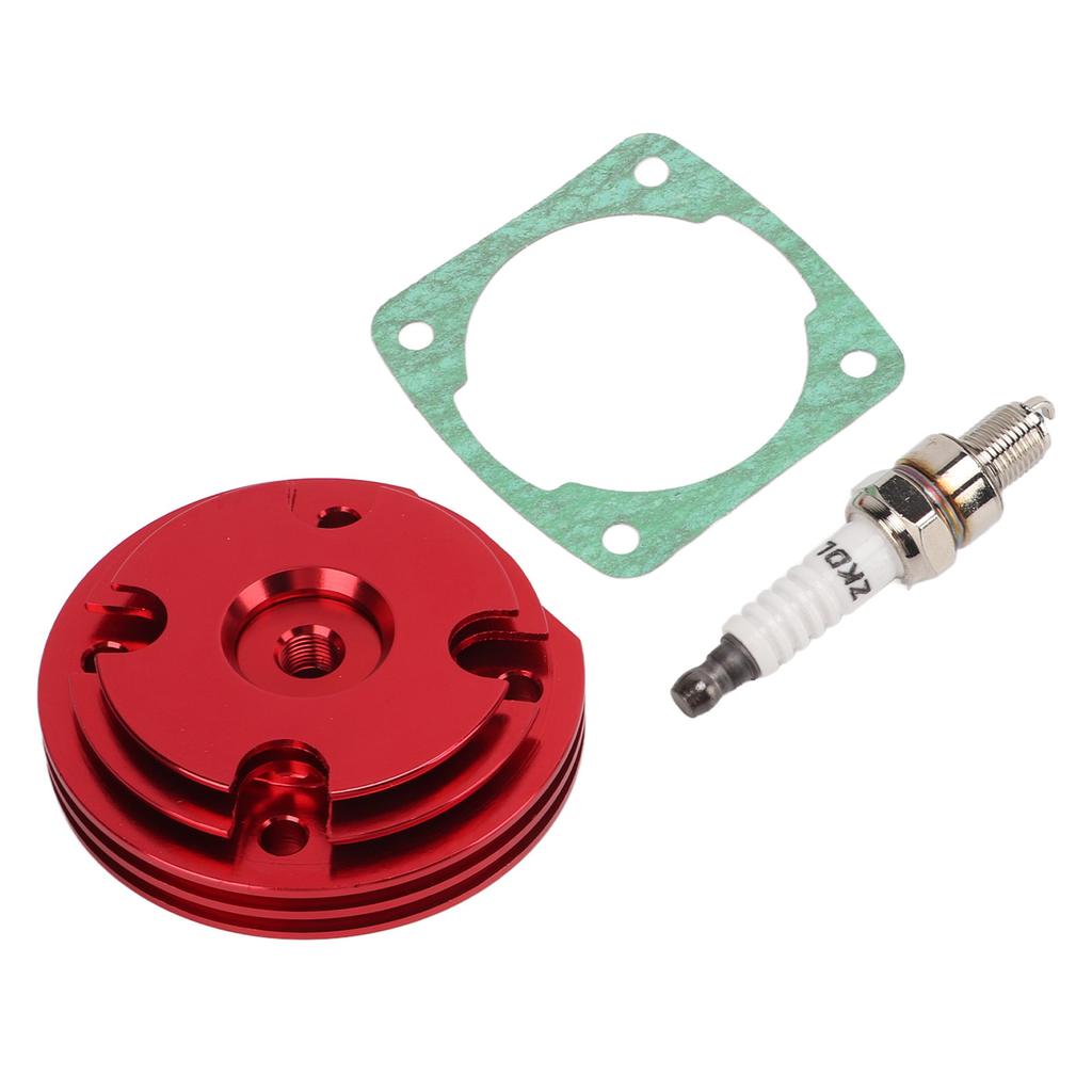 Cylinder Head Cover Spark Plug Gasket Kit CNC Aluminum Alloy for 66cc 69cc 80cc 2 Srtoke Engine