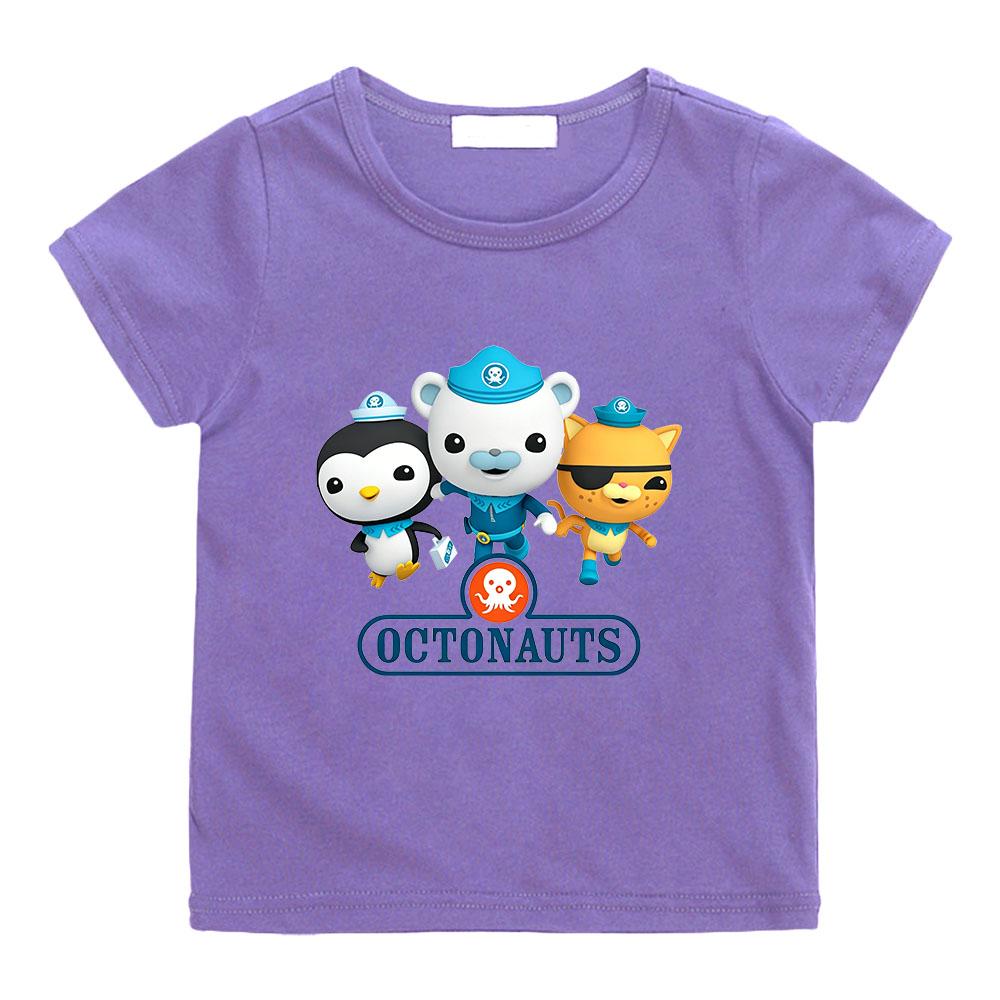 The Octonauts Kawaii Children T-shirts High Quality 100%Cotton Tees Boys Girls Short Sleeve Casual Anime Print Kids Camisetas Summer Tops