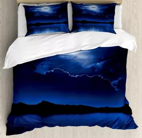 

Mon Night Forest Soft Duvet Cover Set Bed Decoration First Choice Gift Suitable for Children Kids plus Adult Peoples Soft plus Breathable 135*200cm Eu-Single