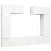 VidaXL TV Unit Set, 6 Pcs White Chipboard.