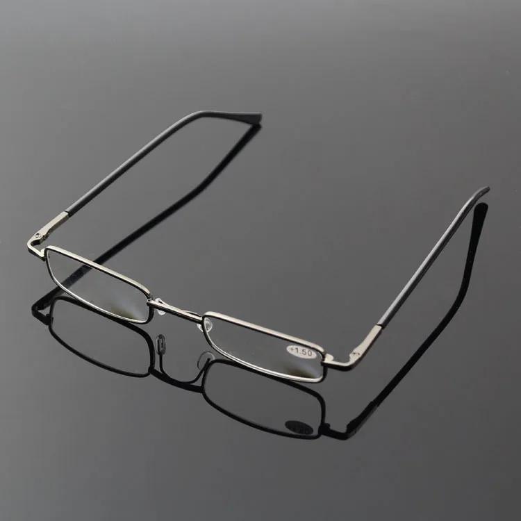 Business Metal Small Square Full Frame Reading Glasses Ultra Light Comfortable Artistic Retro Unisex Eyeglasses +1.0 To +4.0