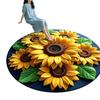 Diatomaceous Earth Floor Mat 3D Sunflower Pattern Plush Quick Drying Non-Slip Absorbent Bath Mat