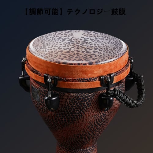 Tyoksi Djembe Hand Drum, Folk Percussion Instrument, Suitable for Beginners and Adults (12-inch, 4-inch)