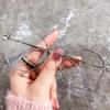 Women Anti Blue Light Oversized Computer Cat Eye Female Big Size Eyeglasses Alloy Frame Near-Sight Reading Glasses -1.0 To -6.0