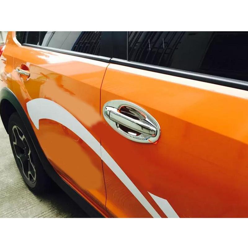 Car Cover Armrest Trim ABS Chrome Handrail Door Bowl Stick Lamp Frame 8PCs For Subaru XV 2012 2013 2014 2015 2016 2017