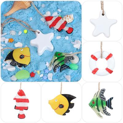 Mediterranean Style Wall Decoration Fish Starfish Fishing Accessories Hanging Decoration Mini