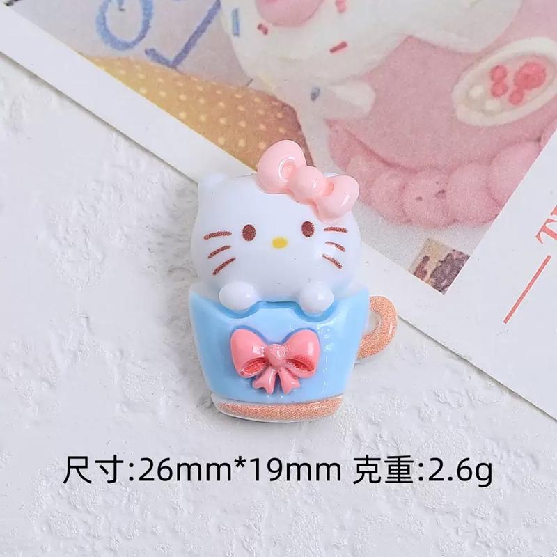 10 Pcs New Kawaii Cartoon Cute Car Cat Series Resin Scrapbook Diy Jewelry Gift Hairpin Accessories A141