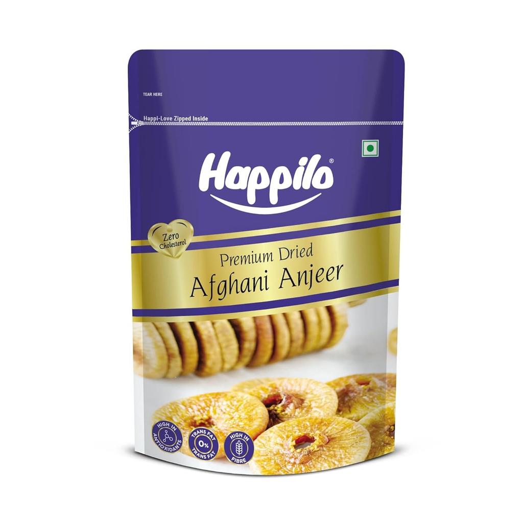 Afghanische getrocknete Feigen (200 g), Premium getrocknete afghanische Feigen, Happilo