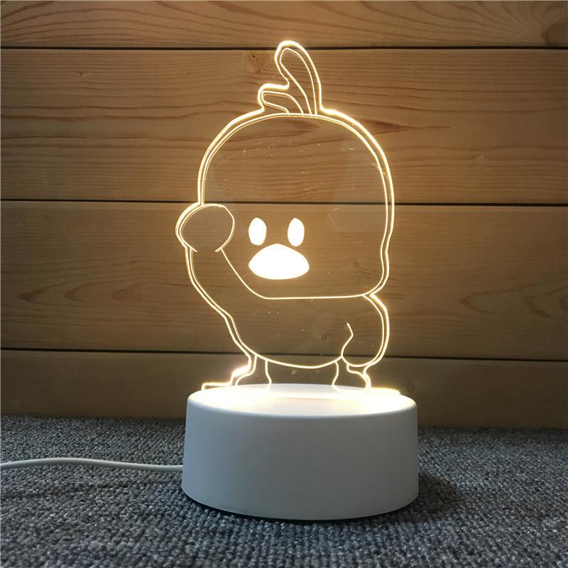 3d Nightlight Vision Bedroom Creative Desk Lamp Diy Holiday Gift Usb Direct Plug
