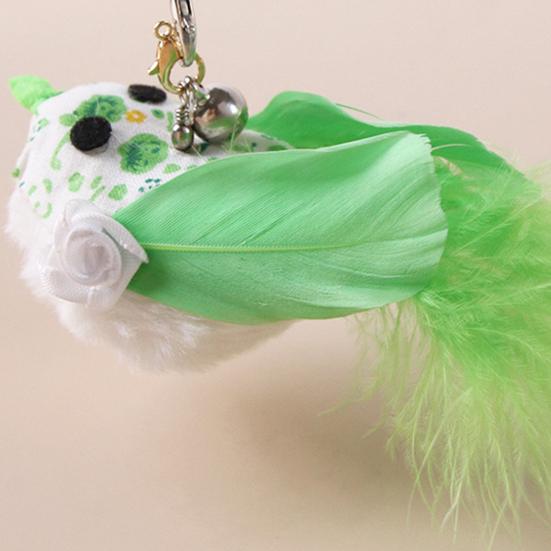 Cat Feather Toy Refill Simulation Birds Cat Lures Wand Attachment Interactive Wand Replacement Feather Toy for Indoor Cats