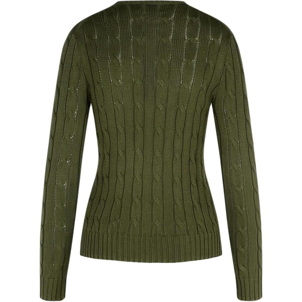 Polo Ralph Lauren Logo Embroidered Pullover Crew Neck Long Sleeve Knit Sweater Women Sweater Green 211891640-030