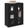 Wall Cabinet Black 69.5 X 34 X 90 Cm Particleboard