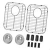 2 Kitchen Sink Grids Bottom Rack Premium Stainless Steel Easy To Clean Anti Rust Dish Drying