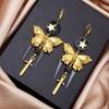 Tassel Star Moon Butterfly Alloy Earrings for Women, Vintage Personalized Gothic Jewelry Gift
