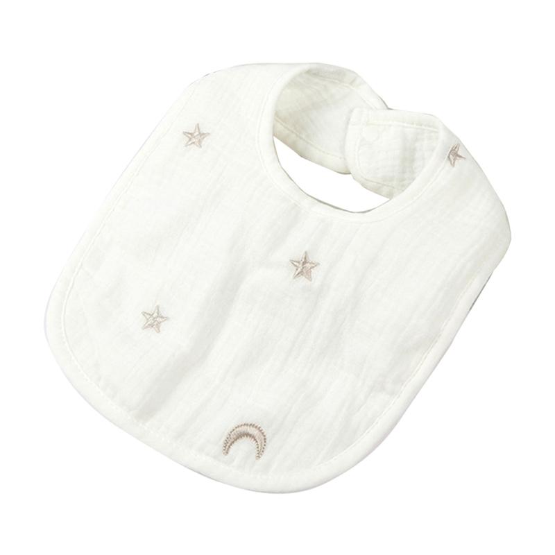 1pc Solid Colour Cotton Gauze Baby Bibs Ruffle Lace Infant Newborn Feeding Burp Cloth Saliva Towel Adjustable Bandana Drool Bibs