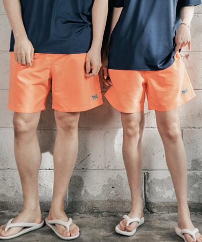 Tyubeuteuli Unisex Basic Beach Boardshorts 802 Neon Orange