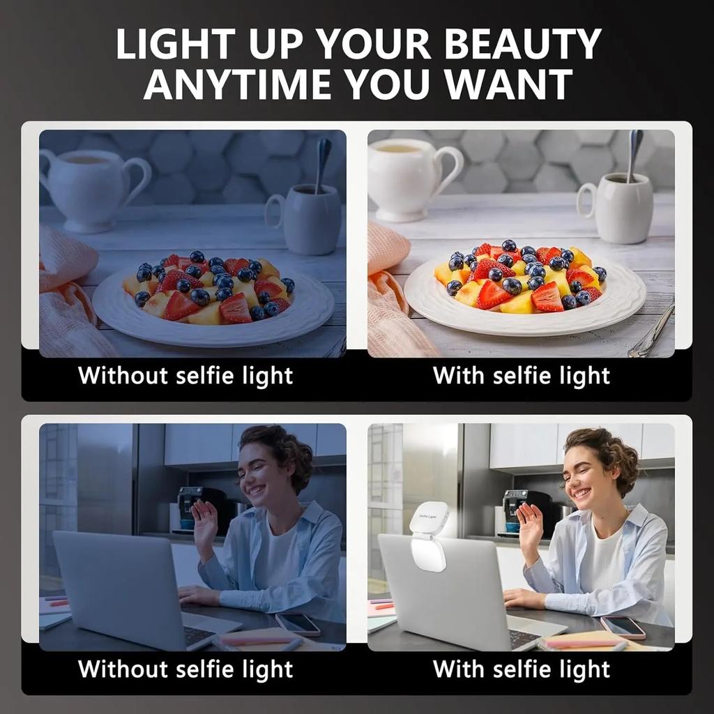 Magnetisches Selfie-Licht für MagSafe iPhone 360° LED-Ringleuchte mit Spiegel Ideal für Selfies, Vlogs und Videoanrufe