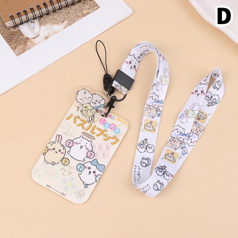 Cute Cartoon Neck Strap Lanyard Card Cover For Student Id Card Teacher Strap Badge Holder Photo Card Diy Hang Rope Keyring