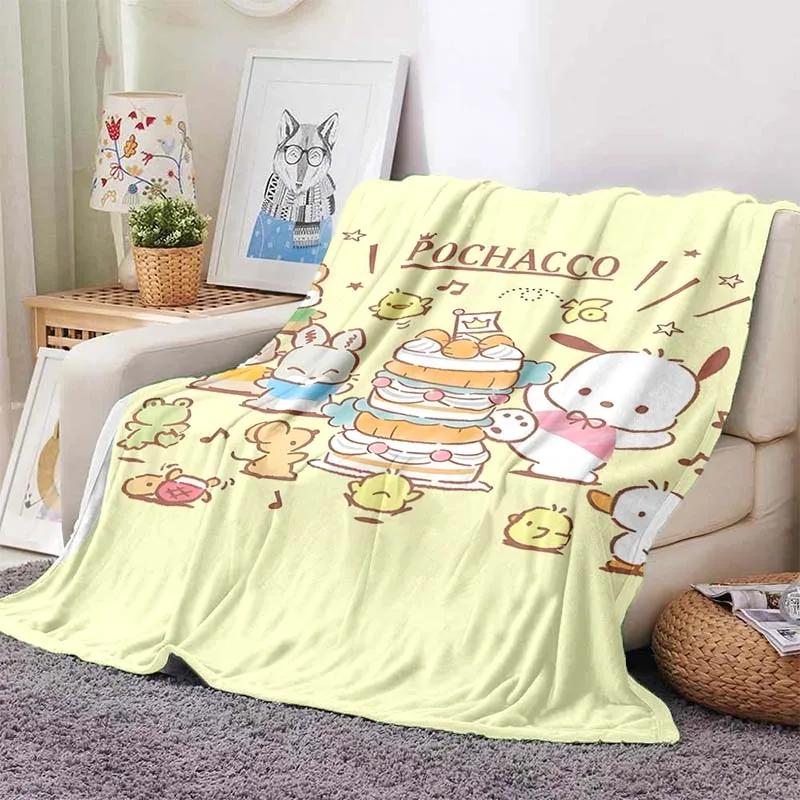 Pom Pom Purin Dog Cartoon Blanket for Sofa Cute Soft Flannel Throw Fluffy Bed Blanket New Born Winter Blanket Girl Kids Gift