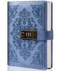 Diary with Antique Diary with Notebook with Stylish Diary with 100g Thick Leather Notebook with Diary with Princess Blue Lock, Lock, Refillable, Lock,