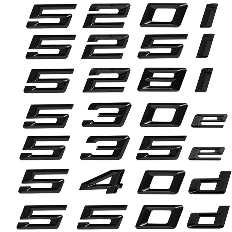 ABS Für BMW 5er Serie 520i 525d 528i 530i 535i 540d 530e 535e E60 E61 F10 F11 G30 G31 Auto Kofferraum Buchstaben Logo Abzeichen Emblem Aufkleber yk2 535d