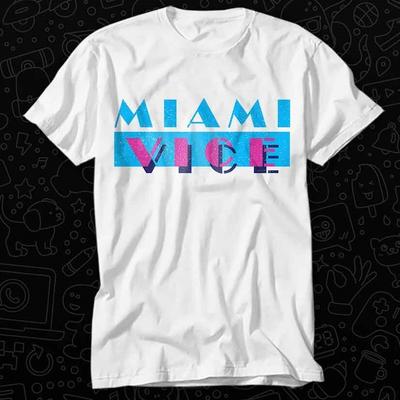 Miami Nice TV-serie 80-tal Parodi T-shirt Supercool Bästsäljare Topp T-shirt 190