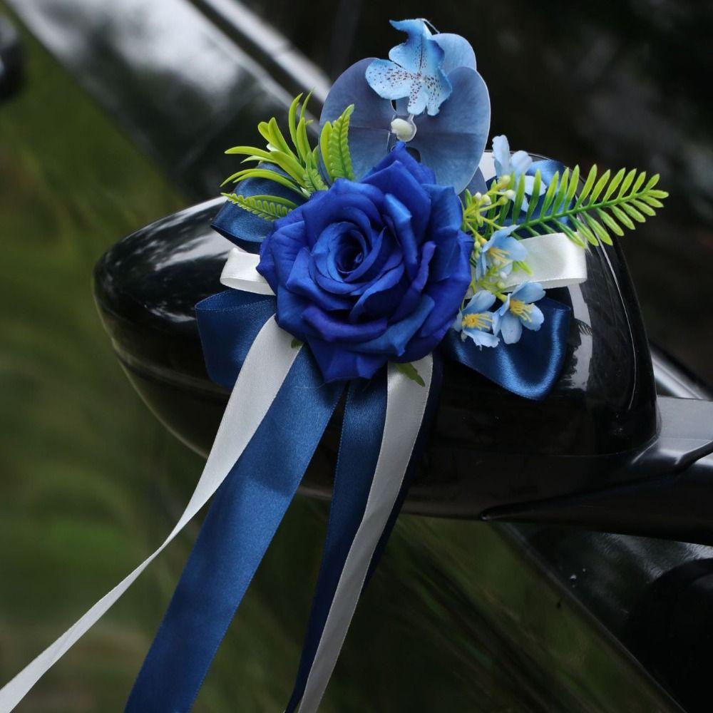 European Style Wedding Decor Ribbon Bow Car Decoration Bow Floral Ornaments  Wedding Party Layout