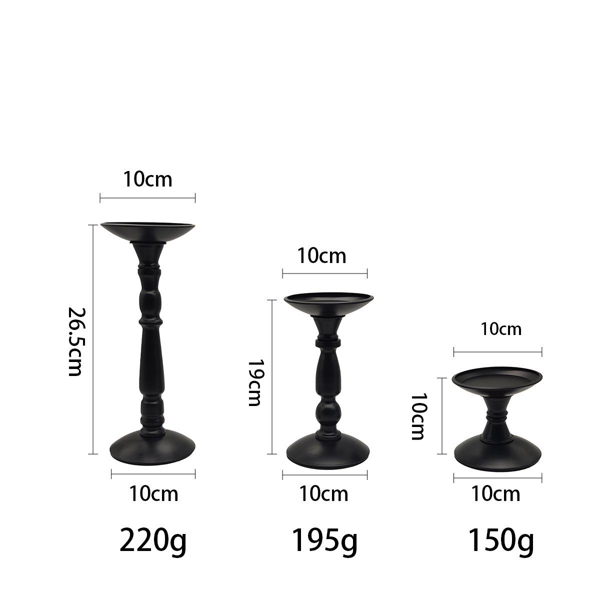 

American Retro Iron Art Roman Column Candlestick for Dining Table Decor