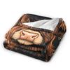Soft Blanket Girls Boys Decorative Highland Cow Themed Throw Blanket  Flannel Bedspread For Outdoor Funny Sofa Bed Cover