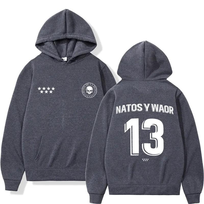 Raper NATOS WAOR 13 Bluzy Mężczyźni Kobiety Moda Hip-hop Pulower Jesień Zima Luźny Codzienny Gotycki Punk Dres Streetwear