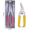 Sainless Steel Sawtooth Type Straight Head Blade Pruner Anti-Slip Grip Household Universal Cutters Strong Iron Garden Scissors