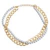Retro imitation pearl twist winding double-layer necklace ins creative light luxury high-end accessories