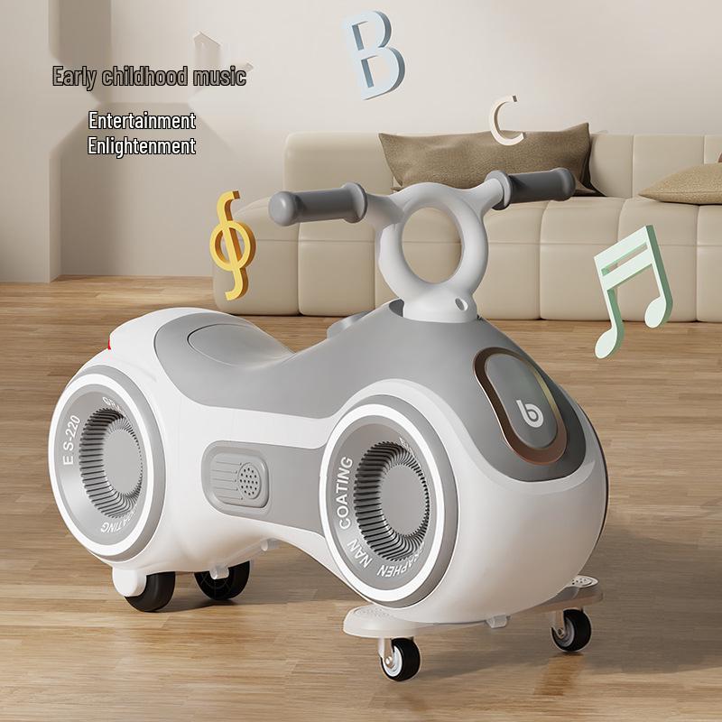 Peanut Twist Anti-Rollover Infant Glider with Silent and Universal Wheels for Boys and Girls