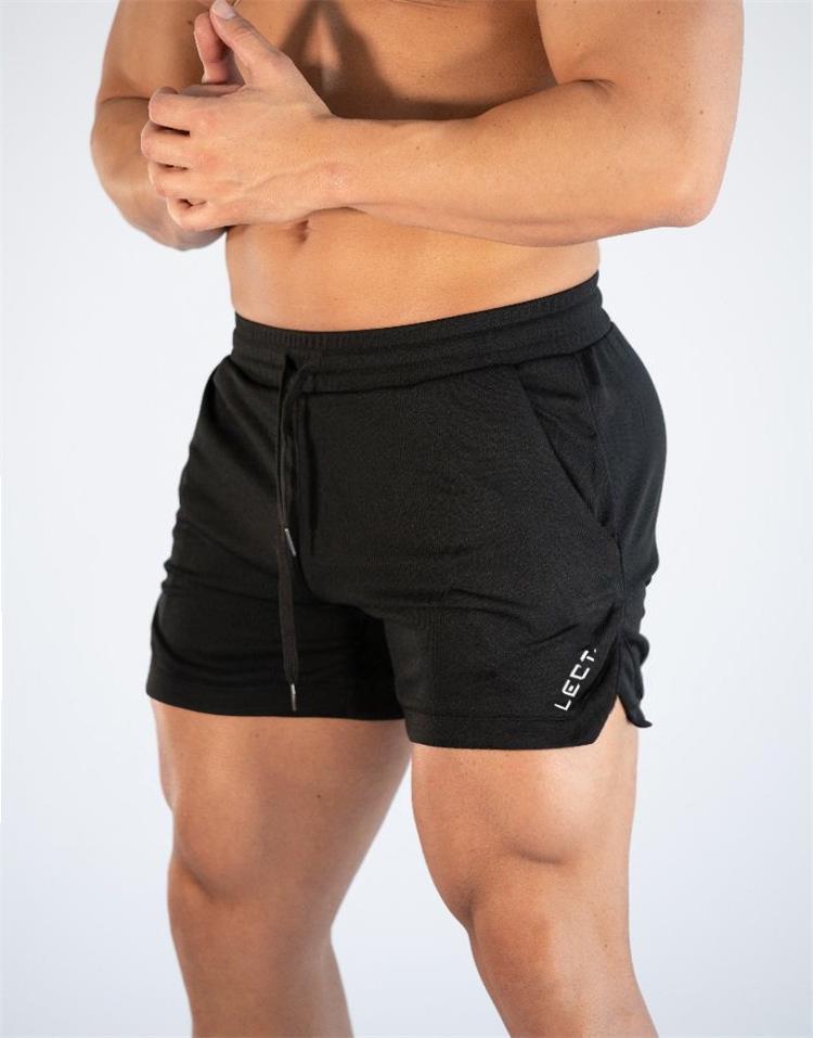 Heren Sneldrogende Elastische Hardloopshorts: Ademend, Driekwartlengte voor Marathon, Sportschool, Squats en Training.