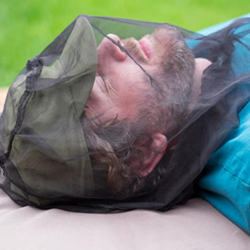 2 Pcs Net Mesh Head Net Mesh Cover Outdoor Mesh Head Cover for Fishing Mountain Climbing Hiking