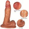 Luxurious Realistic Dildo Soft Liquid Silicone Rubber Ribbed Simulation Dildo for Women,Bulky Female Sex Toy with Lifelike Texture and Veins